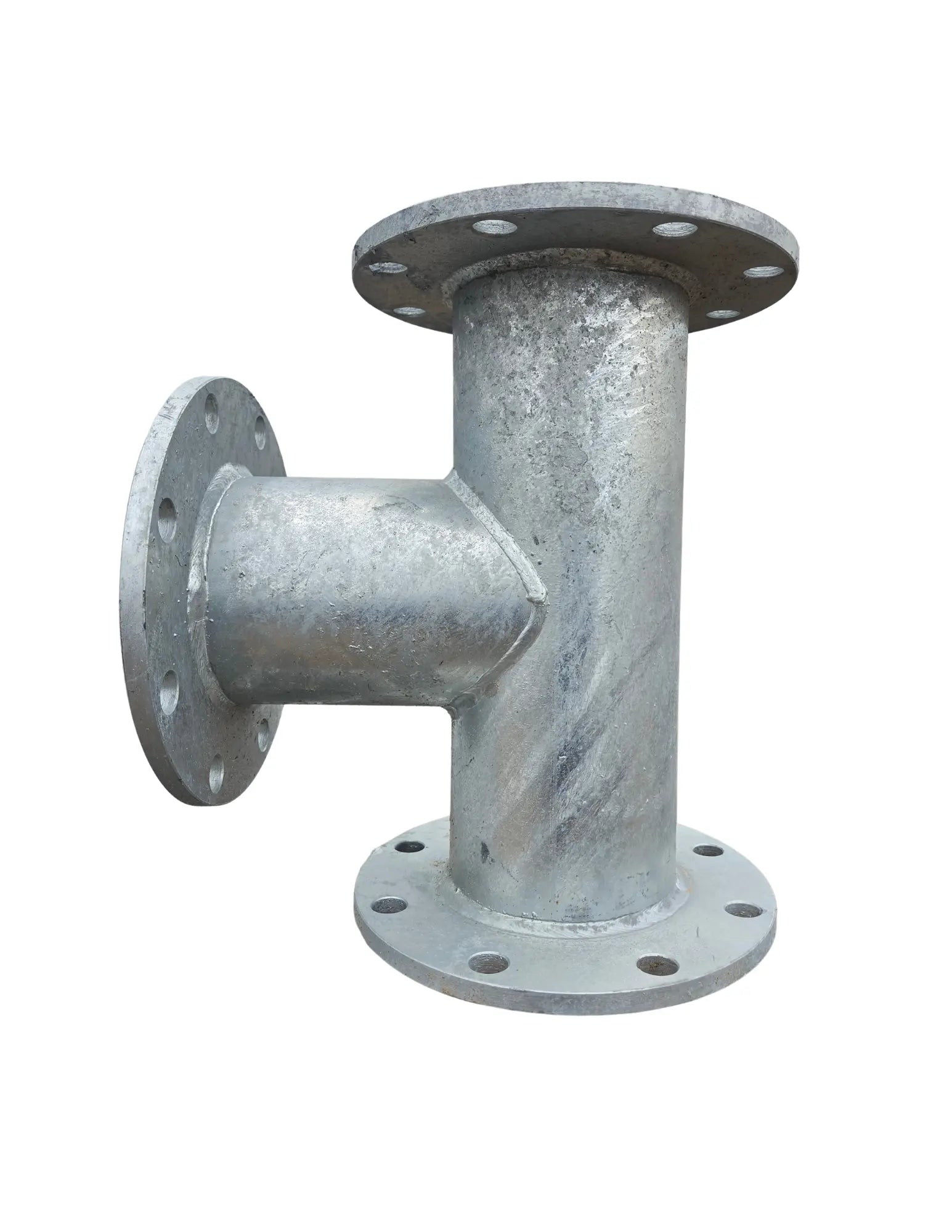 6-inch galvanized flanged tee fitting for agricultural irrigation pipeline